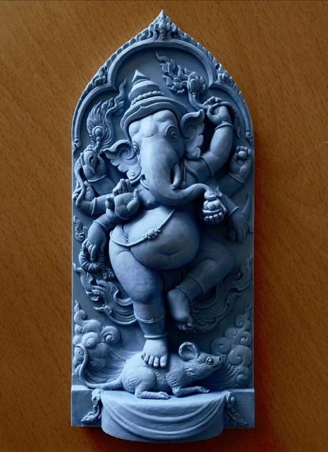 Bal Ganesha, Ganesh Sculpture, Big Paintings, Ganesha Sculpture, Angry Lord Shiva, Deities Art, Ceramic Relief, Ganesh Tattoo, Ganesh Murti