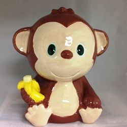 Monkey Out Of Clay, Monkey Ceramic, Clay Monkey, Air Dry Clay Projects, Clay Diy Projects, Image Painting, Cute Monkey, Pinch Pots, Clay Art Projects