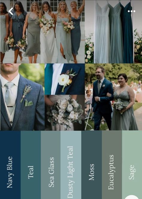 Teal Gold Wedding, Bridesmaid Dress Color Schemes, Lavender Quince, Teal Wedding Colors, Sky Blue Weddings, Teal Color Palette, Aquamarine Wedding, Dresses Lavender, Wedding Color Pallet