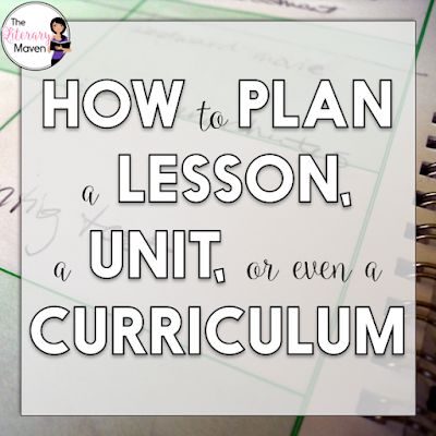 How to Plan a Lesson, a Unit, or Even a Curriculum - The Literary Maven Lesson Plan Organization, Lesson Plan Format, Teacher Info, Classroom Planning, Teachers Toolbox, Twitter Chat, Language Arts Teacher, Curriculum Mapping, Curriculum Planning