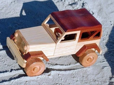 Built Jeep, Pink Jeep, Wooden Toy Cars, Wooden Toys Plans, The Dash, Wooden Car, Wood Model, Baby Sleeping Bag, Young At Heart