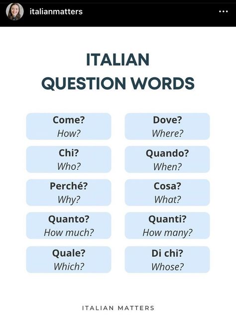 English To Italian Words, Italian Verbs, Italian Courses, Basic Italian, Learn To Speak Italian, Italian Grammar, Italian Vocabulary, Learning Languages Tips, Learn Another Language