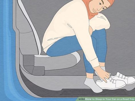 How to Sleep in Your Car on a Road Trip: 13 Steps (with Pictures) Car Sleeping Hacks, Sleeping In Your Car Hacks, Sleeping In Car, Sleep In Car, Sleeping In Your Car, Sleeping Hacks, When You Cant Sleep, Road Trip Car, How To Sleep