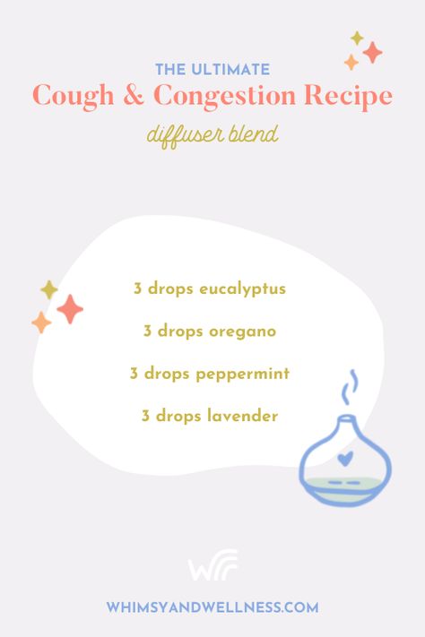 Congestion Diffuser Blend, Essential Oil Blends For Colds, Oil For Cough, Essential Oils For Congestion, Essential Oils For Cough, Doterra Diffuser Blends, Essential Oils For Colds, Doterra Essential Oils Recipes, Essential Oils For Kids