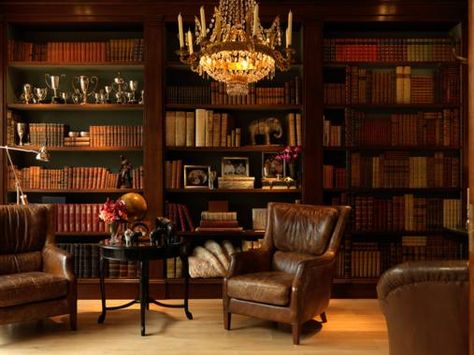 Rivière Interiors - Portfolio. Luxury interior design inspiration, UK interior Designer @ryantiqueshttp://www.bocadolobo.com/en/inspiration-and-ideas/. British Colonial Office, Library Room Design, Home Library Design Ideas, Bookshelves Decor, Home Library Rooms, Library Bookshelves, Library Room, Home Library Design, Vintage Library