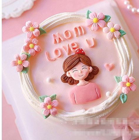 Bento Cake For Mothers Birthday, Mothers Birthday Cake Ideas, Bento Cake For Mother's Day, Birthday Cake Ideas For Mother, Bento Cake Hari Ibu, Bento Cake For Moms Birthday, Bento Cake Mothers Day, Cute Cakes Ideas, Mothers Day Cake Designs