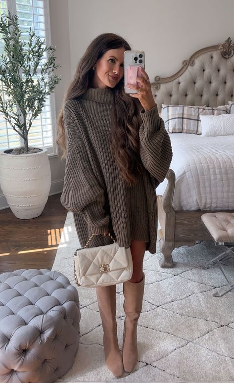 Free People Sweater Outfit, Free People Outfits Fall, Winter Style Guide, Southern Curls And Pearls, Free People Swim, Single Dress, Classy Winter Outfits, Sweater Dress Outfit, Fall Attire