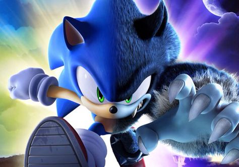 Half Sonic, half Werehog. LOVE IT !!! ☺️ Sonic The Werehog, Cute Sonic, Sonic Dash, Sonic Unleashed, Sonic Exe, Fabric Poster, Blue Hedgehog, Alien Vs Predator, Alien Vs