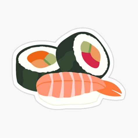 Stikers Aesthetic, Sushi Stickers, Preppy Stickers, Sticker Aesthetic, Cute Laptop Stickers, Music Stickers, Scrapbook Stickers Printable, Sticker Packs, Food Stickers