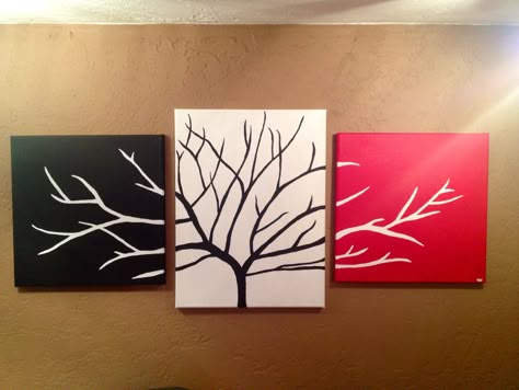 3 Panel Canvas Painting Ideas, 3 Part Canvas Painting, Multi Canvas Painting Ideas Easy, 4 Canvas Painting Ideas Wall Decor, Split Paintings Canvases, Multiple Canvas Painting Ideas Simple, Three Paintings Canvas Ideas, Tryptich Art Ideas, Split Canvas Painting Ideas