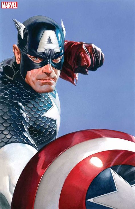 Alex Ross Marvel, Us Agent, Alex Ross Art, Modern Mythology, Captain America Art, Marvel Comics Vintage, Wonder Twins, Fantasy Cartoon, The First Avenger