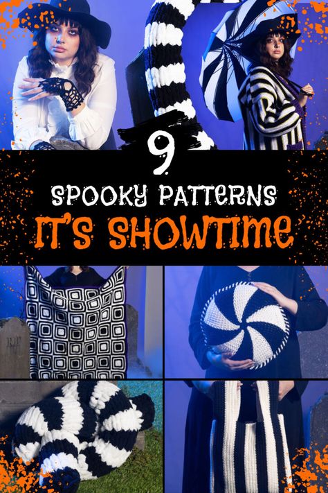 9 Spooky Crochet Patterns Inspired by Beetlejuice Movie Crochet Patterns, Beetlejuice Crochet Pattern Free, Beetlejuice Crochet Pattern, Beetlejuice Pattern, Beetlejuice Crochet, Spooky Crochet, Crafty Witch, Beetlejuice Movie, Crochet Square Blanket