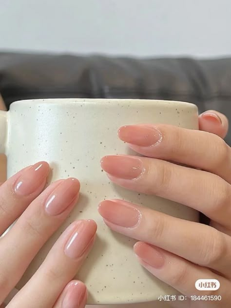 Natural Nails Tutorial, Gradation Nail, Nail Ideas Art, White Nail Ideas, Nail Base, Natural Nails Manicure, 2022 Nails, 2023 Nail, Milky Nails