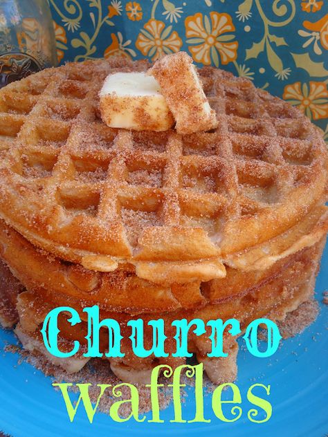 Churro Waffles, Waffle Batter, Waffle Iron Recipes, Waffle Maker Recipes, Think Food, Waffle Iron, Waffle Recipes, Breakfast Dishes, Yummy Breakfast