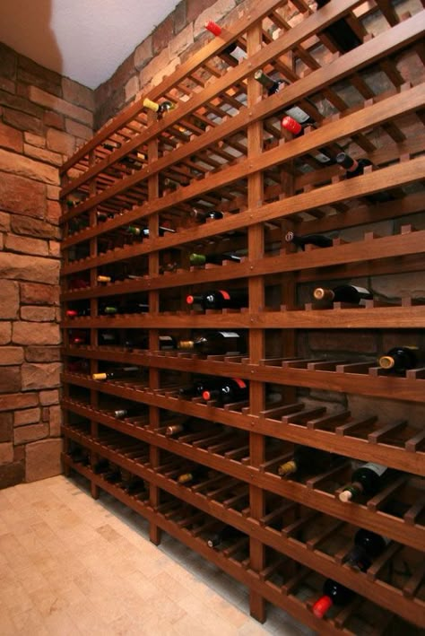 Diy Wine Rack Design, Wooden Wine Cellar, Mediterranean Wine, Wine Rack Inspiration, Wine Cellar Closet, Diy Wine Cellar, Wine Cellar Ideas, Wine Room Design, Beer Cellar