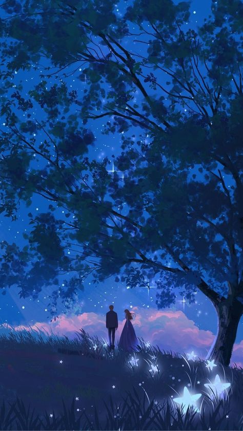 Best Wallpaper Hd, Cute Couple Wallpaper, Memes Anime, Cute Couple Art, Beautiful Landscape Wallpaper, Romantic Art, Anime Aesthetic, Dreamy Art, Anime Scenery Wallpaper