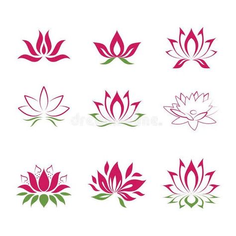 Simple Lotus Flower Tattoo, Small Lotus Tattoo, Lotus Flower Tattoo Design, Idea Paint, Lotus Logo, Embroidery Stitches Beginner, Simple Geometric Pattern, Flower Icons, Lotus Tattoo