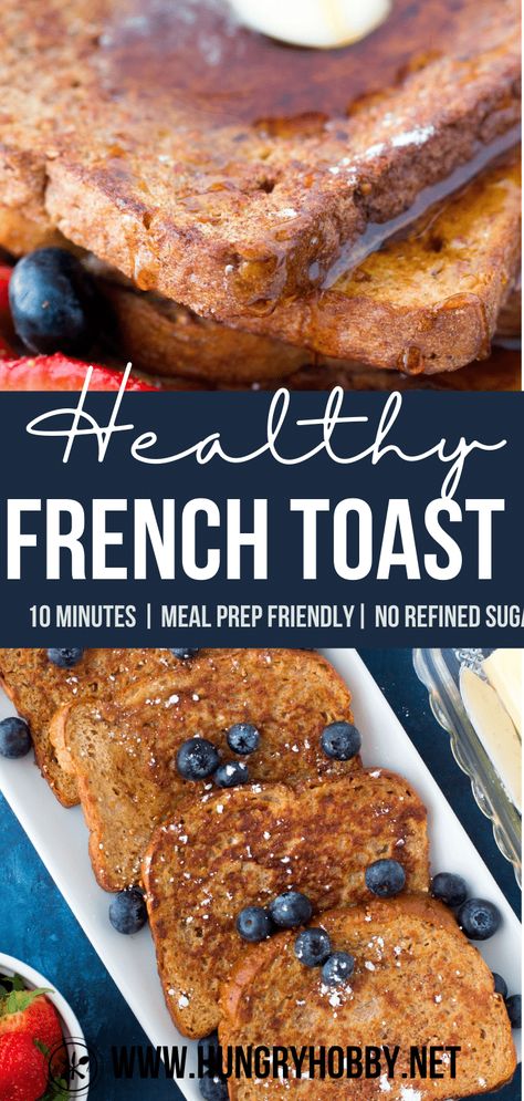 Mediterranean French Toast, Cholesterol Friendly Breakfast, Ezekiel Bread French Toast, Healthy Saturday Breakfast, Low Cal French Toast, Small Breakfast Ideas Healthy, Healthy Breakfast Recipes Low Calorie, Low Cholesterol Meal Prep, Meal Prep French Toast