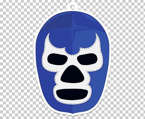 Blue Demon Luchador, Cake Mascara, Lucha Mask, Mask Face Paint, Wrestling Mask, Blue Mascara, Blue Demon, Png Art, Blue Pin