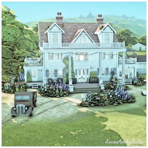 The Notebook house. #ad #eapartner I chose Noahs renovated house from the notebook for this collab. I love this movie, as cheesy as it is! It's now a classic. #fromflickstobrickscollab Gallery ID: karinaashleyYT Game: @thesims @ea @simscreatorscommunity 🔸Thanks to the EA Creator Network I receive free codes and early access to the sims4. I am not being paid to create any content unless otherwise stated. #showusyourbuilds #simscommunity #simscreatorscommunity #sccregram #TheSims4 #sim... The House From The Notebook, The Notebook House Layout, The Notebook House Bloxburg, House From The Notebook, The Notebook House, Notebook House, Renovated House, Houses Exterior, Sims Builds