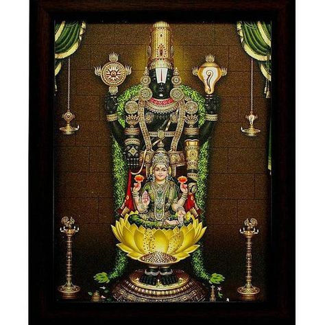 "Perumal, Venkateswara, Balaji Photo Framed Synthetic Wood UV Art, Free Shipping, Destroyer of Sin,Home Decor, Living Hall Frame\n\nWhat better gift this festival season to your loved ones. Ready Stock, dispatched in 2 days, Free Express Delivery in 5 Days." Tirupati Balaji Painting, Balaji Painting, Balaji Photo, Painting God, Uv Art, Tirupati Balaji, Glass Theme, Living Hall, Lord Balaji