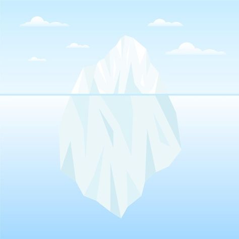 Iceberg Illustration, Waves Template, Abstract Waves, Messenger Logo, Premium Vector, Graphic Resources, Vector Free