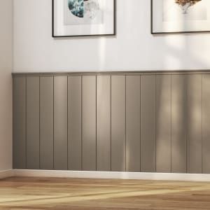 Kitchen Feature Wall Panelling, Kitchen Panelling Wall, Tongue Groove Panelling Bedroom, Conservatory Wall Panelling, Small Office Panelling, Panelling Kitchen Walls, Two Tone Panelling, Wooden Panelling Hallway, B&q Panelling