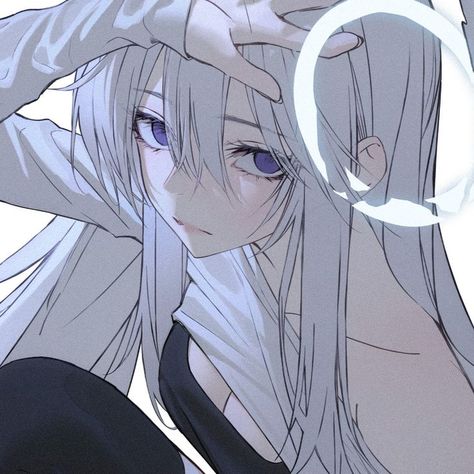 White Hair Girl Drawing, Cute Anime Female, White Hair Oc, White Hair Blue Eyes, Pfp Female, Pfp Wallpapers, Matching Icons Discord, Anime Profile Picture, Girl Pfp