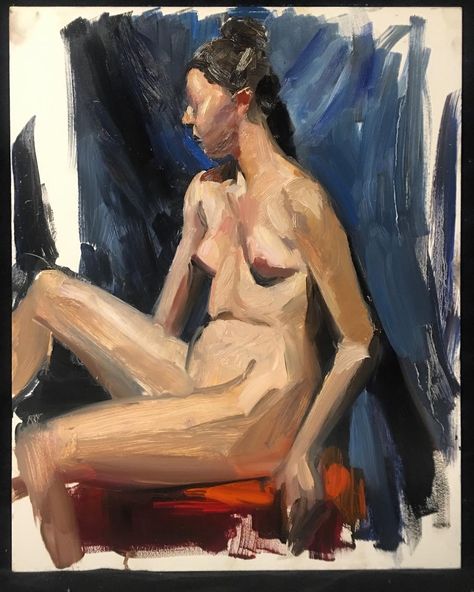 A second painting from my time in New York with @ginsburg.max - hopefully Ill be back in #newyork this Saturday to finish it. | #art #painting #oilpainting #figurativeart #artist #artistoninstagram Figure Sketch, Dark Beauty Photography, Figurative Artwork, Figure Sketching, Russian Artists, Art Instagram, Human Figure, Life Drawing, Model Poses