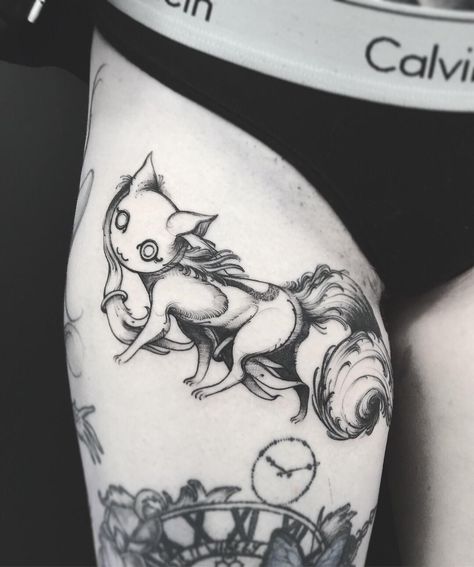 Madoka Magica Tattoo, History Of Tattoos, Tattoos To Cover Scars, History Tattoos, Mythology Tattoos, Ink Splatter, Simplistic Tattoos, Madoka Magica, Anime Tattoos