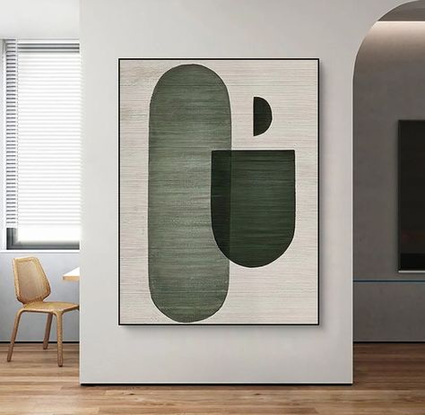 Green and Beige Abstract Painting Green Minimalist Painting on - Etsy Canada Abstract Ocean Painting, Wabi Sabi Wall, Wall Art Green, Wabi Sabi Wall Art, Geometric Wall Decor, Inspire Me Home Decor, Art Texture, Ocean Wall Art, Green Abstract