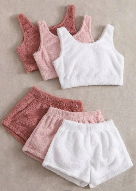 Cute Sleepwear, Cute Pajama Sets, Cute Dress Outfits, Solid Tank Tops, Cute Pajamas, Easy Trendy Outfits, Simple Trendy Outfits, Lounge Shorts, Really Cute Outfits