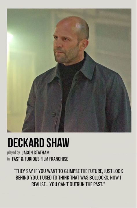 minimal polaroid character poster for deckard shaw from fast & furious film franchise Fast Of Furious, Fast And Furious Franchise, Fast And Furious Characters, Shaw Fast And Furious, Fast And Furious Aesthetic, Fast And Furious Poster, Deckard Shaw, Two Fast Two Furious, Fast Furious Quotes