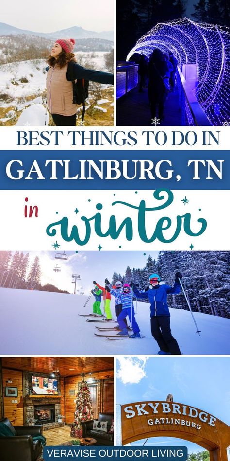 Best Things To Do In Gatlinburg In Winter Gatlinburg Tennessee Cabins, Gatlinburg Tennessee Vacation, Things To Do In Gatlinburg, Ober Gatlinburg, Gatlinburg Vacation, Waterfall Hike, Sevierville Tennessee, Winter Hike, Tennessee Travel