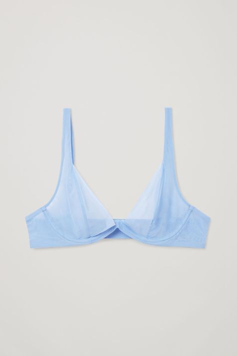 UNDERWIRED MESH BRA - baby blue - Bras - COS WW