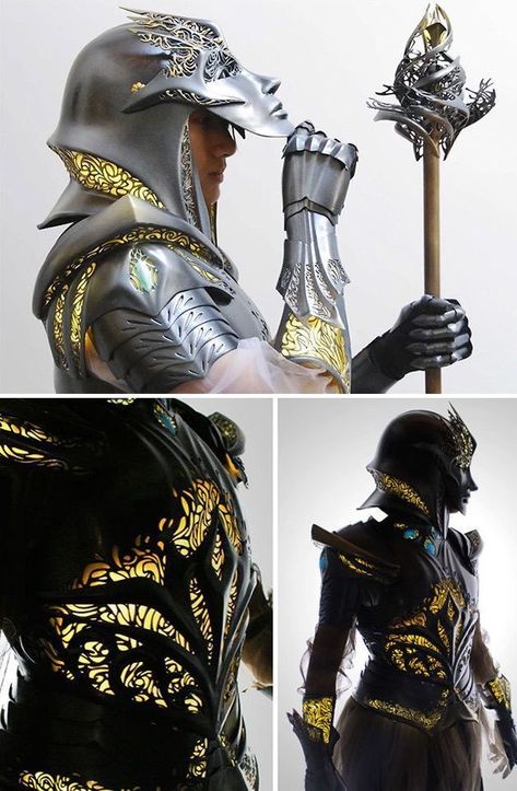 Futuristic Medieval Armor, 3d Printed Costume, 3d Printed Armor, Queen Armor, Futuristic Knight, Cosplay Armour, Dress Armor, Armadura Cosplay, Costume Armour