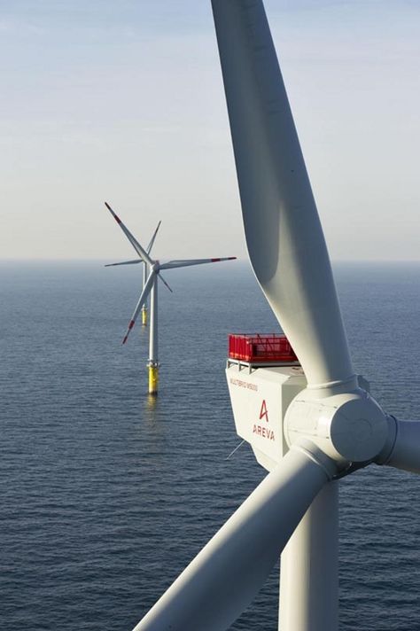 Global Tech I is a 400MW wind farm spread across 41km² offshore site generating 1400GWh of power enough for one million people. See more @ http://www.power-technology.com/projects/global-tech-i-offshore-wind-farm/ Offshore Wind Farms, Offshore Wind, Wind Turbines, Wind Farm, One Million, One In A Million, Wind Turbine, Cyberpunk, See More