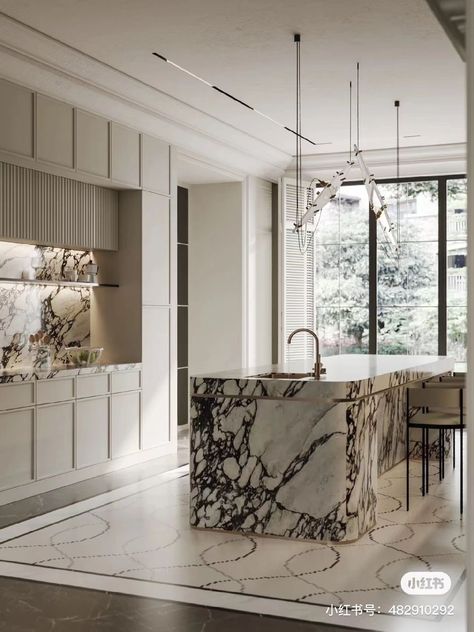 Invisible Kitchen, Neo Classic Kitchen, Neoclassical Kitchen, Neoclassic Interior, Luxurious Kitchens, Parisian Kitchen, Parisian Interior, Neoclassical Interior, Organization Home