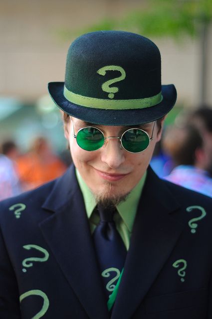 #Cosplay: #Riddler Riddler Aesthetic, Villains Cosplay, Simpson Characters, Riddler Cosplay, Riddler Costume, Villain Cosplay, Batman Costume Diy, 2017 Halloween Costumes, Inside Out Costume