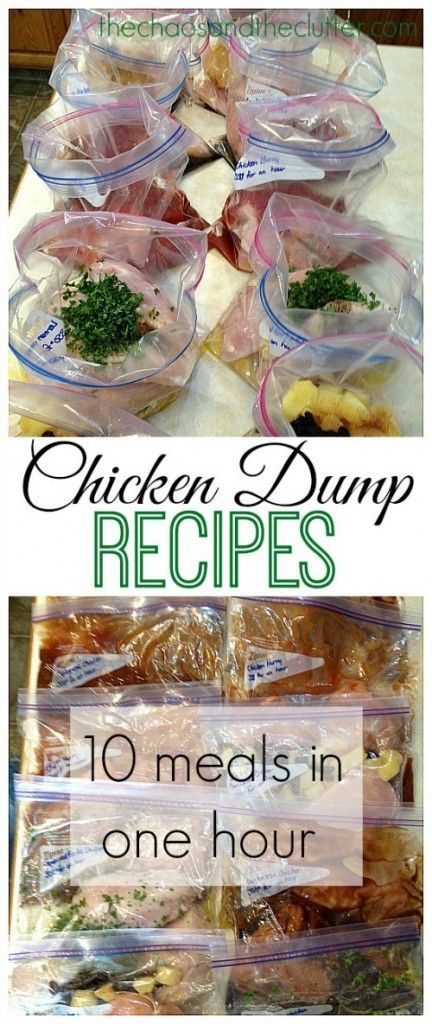 Chicken Dump Recipes - 10 meals in one hour! Chicken Dump Recipes, Dump Recipes, Crockpot Freezer Meals, Make Ahead Freezer Meals, Dump Dinners, Crock Pot Freezer, Dump Meals, Freezer Meal, Freezer Cooking