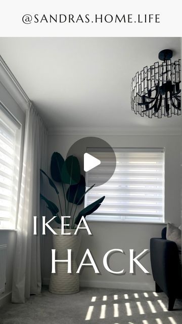 SANDRA | Interiors • DIY • Lifestyle | 📍 UK on Instagram: "SAVE this IKEA hack to come back to later 

I’ve had quite a few DMs and comments recently asking me how I did this. So sharing this for the folks that are new here  and the ones who’ve been here for a while but needed his reminder to add to their to do list

A quick walkthrough of how I elevated the look of my IKEA curtains and made them look more expensive. You can use this with method with any set of curtains that have loops too!

I’ve linked the curtains in my story highlights. 

As always, any questions - let me know ☺️

✨FOLLOW for more budget friendly interior design tips and ideas 

IKEA hack | curtain styling | home decor ideas | interior styling tips | home inspiration | curtain treatment | how to hang curtains | how to How To Add Length To Curtains, Ikea Hack Curtains, Wall Of Curtains, Vidga Ikea Curtains Hack, Wide Window Curtain Ideas, Hanging Curtains From The Ceiling, Curtain For Small Window, 3 Window Curtain Ideas, Ikea Curtain Hack