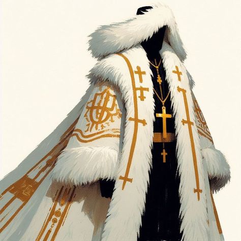 Fantasy Priest, Priest Character Design, Shepherd Outfit, Egyptian Character Design, Priest Outfit, Priest Robes, Vampire Au, Castle Dress, Fantasy Items