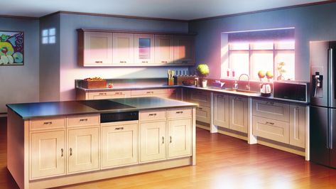 #Anime #Original #Kitchen #Room #1080P #wallpaper #hdwallpaper #desktop Anime Kitchen, Anime Houses, Gacha Background, Kitchen Background, Anime House, Episode Interactive Backgrounds, Episode Backgrounds, Life Kitchen, Aesthetic Kitchen