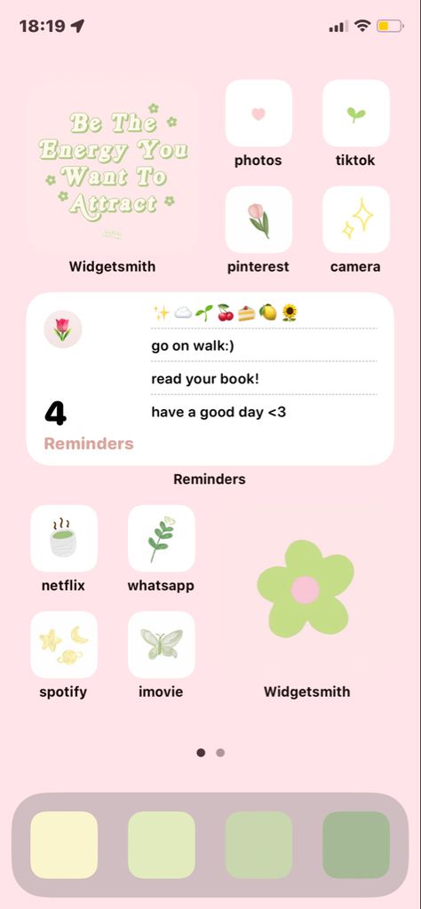 home screen, aesthetic, cute, shin, pink, happy Phone Transformation, Transformation Aesthetic, Middle School Hairstyles, Phone Clothes, Wondershare Filmora, Ig Feed Ideas, Editing Resources, Custom Ipad, Aesthetic Ios