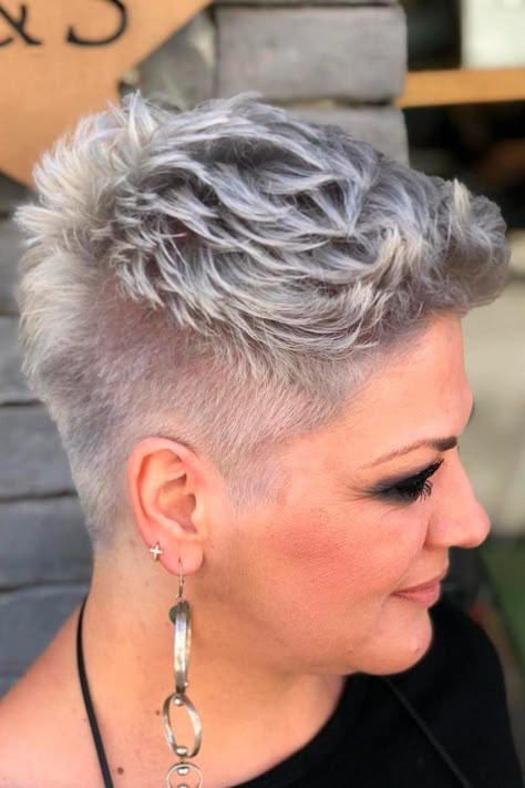 Perfect Short Haircuts For Older Women ★ Really Short Hair For Women, Short Hairstyles For Women Over 50 With Thick Hair, Edgy Short Hair Undercut, Short Pixie Hairstyles For Older Women, Shorts Haircuts For Women, Pixie Undercut Hairstyles Edgy, Short Pixie Cuts For Older Women, Short Spiked Hair For Women Over 50, Short Silver Hair Pixie Cuts Older Women