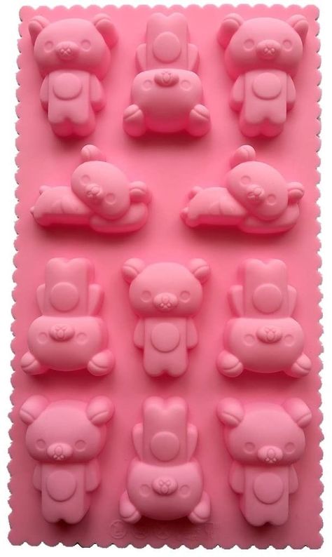 Fancy Ice Cubes, Plastic Chocolate Molds, Soap Moulds, Black Dessert, Fancy Ice, Ice Cube Tray Molds, Silicone Ice Molds, Food Mold, Bear Cake