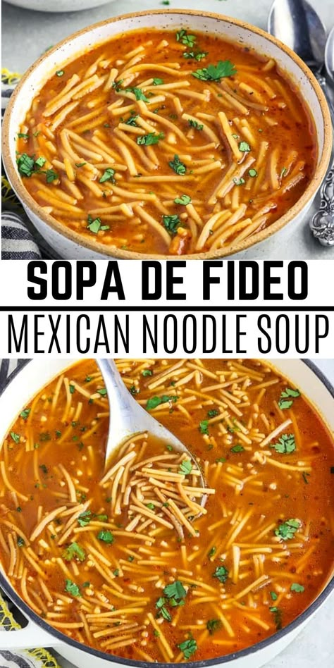 Fideo Soup With Potatoes, Mexican Pasta Soup, Fideo Soup Mexican, Fideo Recipe Mexican, Mexican Fideo, Fideo Soup Recipe, Mexican Noodle Soup, Fideo Soup, Fideo Recipe