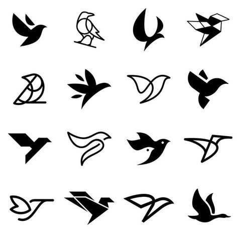 Bird symbol exploration created by @art.sigma. For the chance to be featured, post your work with the #logolearn hashtag. Bird Symbol, Bird Icon, Flying Bird Silhouette, Bird Logo Design, Inspiration Logo Design, Logo Design Inspiration Creative, Find Logo, Logo Process, Bird Logos