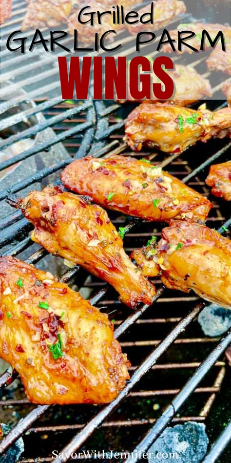 Garlic Parmesan Wings Grilled, Wings On Grill Recipe, Marinated Chicken Wings Grilled, How To Marinate Chicken Wings, Garlic Parmesan Marinade For Chicken, Grilled Chicken Wings Recipe Marinade, Chicken Wings On The Grill Recipes, Grilled Chicken Wing Recipes, Chicken Wing Marinade For The Grill