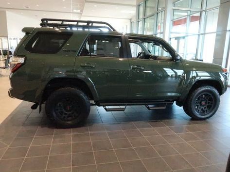 Army green TRD Pro. What an awesome looking 4runner. Army Green 4runner, 2023 4runner Trd Pro, Toyota 4runner Green, Green 4runner, 4runner Custom, 2023 Lifestyle, 4runner Accessories, Four Runner, 4runner Mods